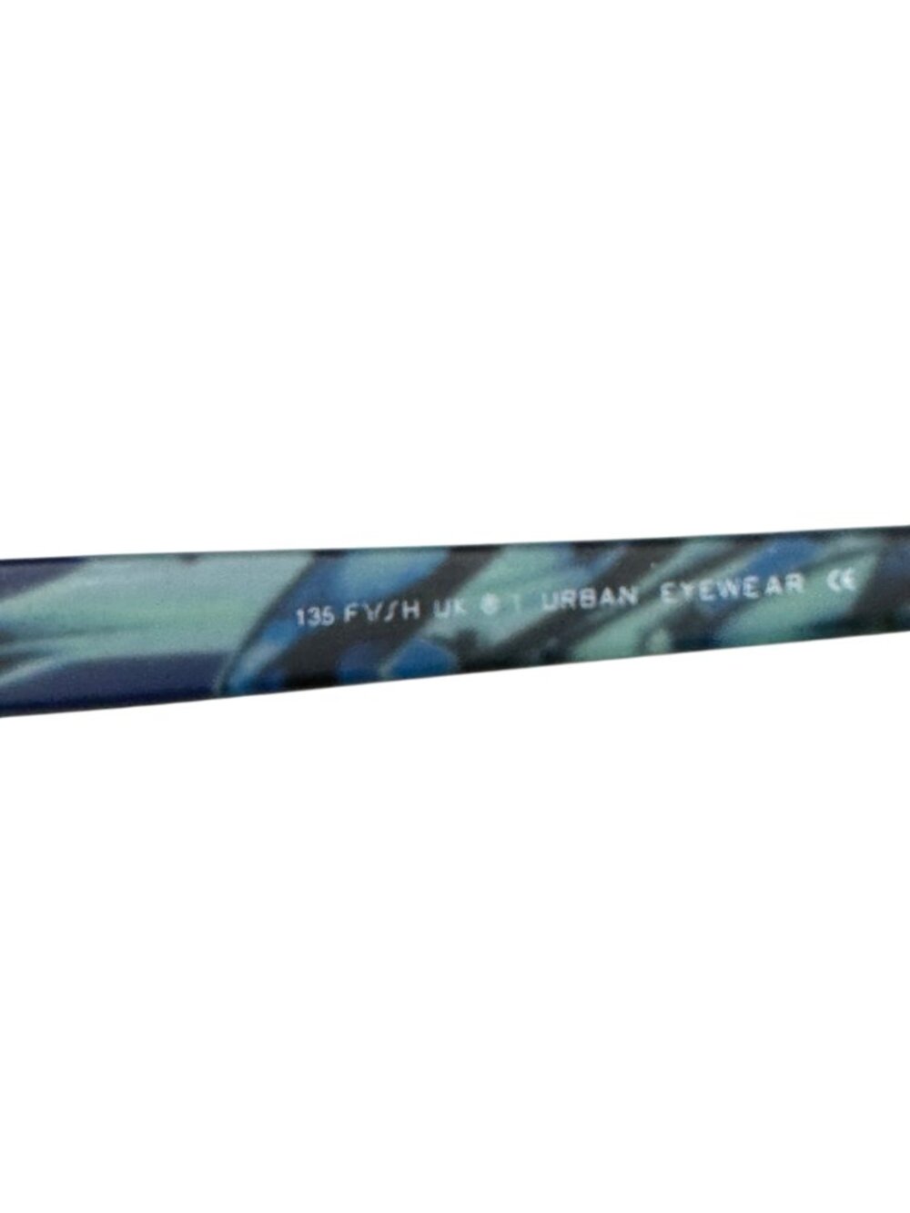 Fysh Urban Eyewear Eyeglasses 51-18-135 3480 Aqua/Blue Rectangle Frames Only UK - Picture 2 of 12